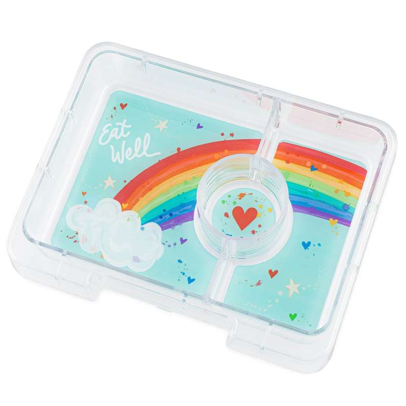 Indsatsbakke   Minisnack Tray   3 Rum   Rainbow fra Yumbox