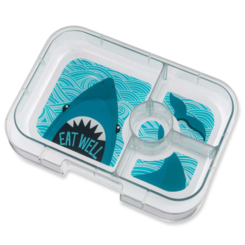 Indsatsbakke   Panino Tray   4 Rum   Shark fra Yumbox