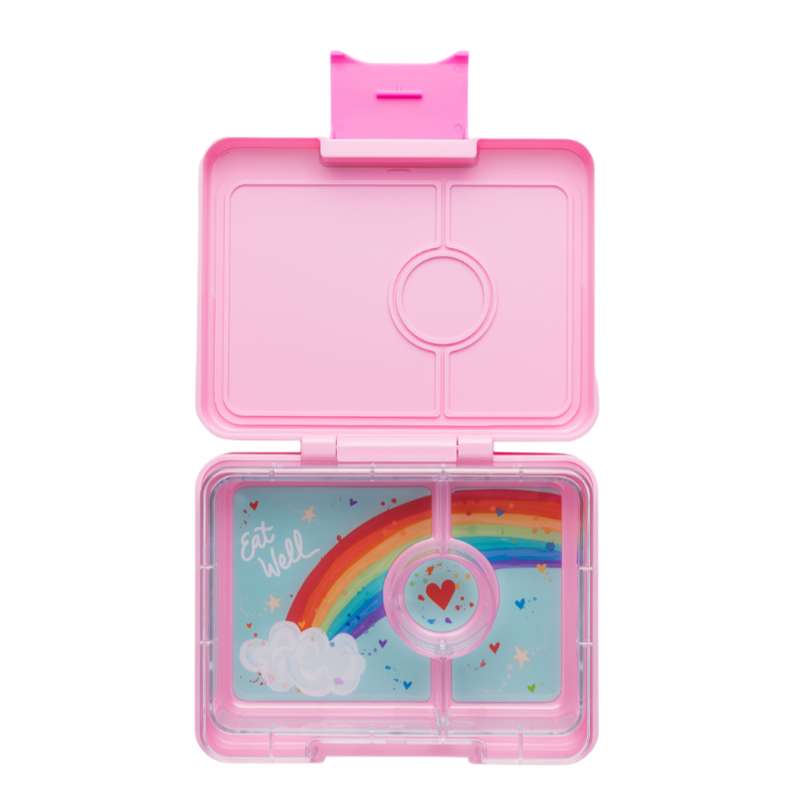 Madkasse   Minisnack   3 Rum   Power Pink Rainbow fra Yumbox