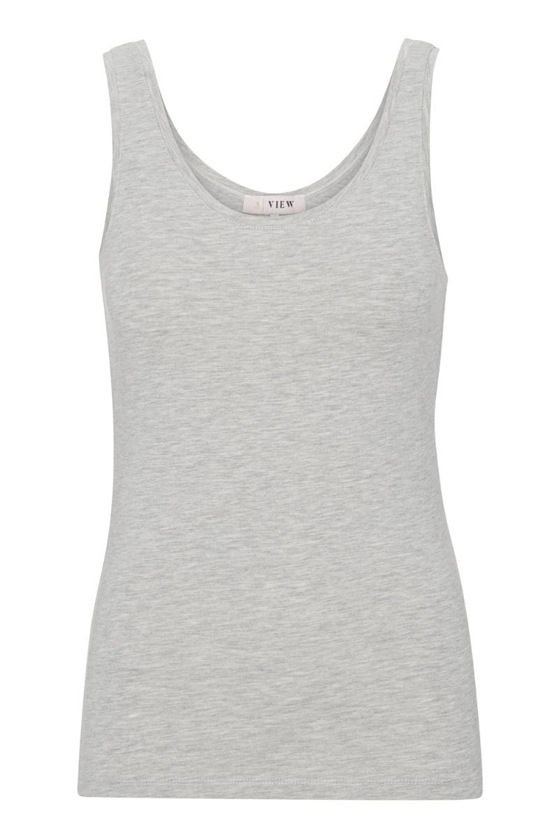 A View   Top   Stabil Tank Top   Light Grey Melange fra A-view