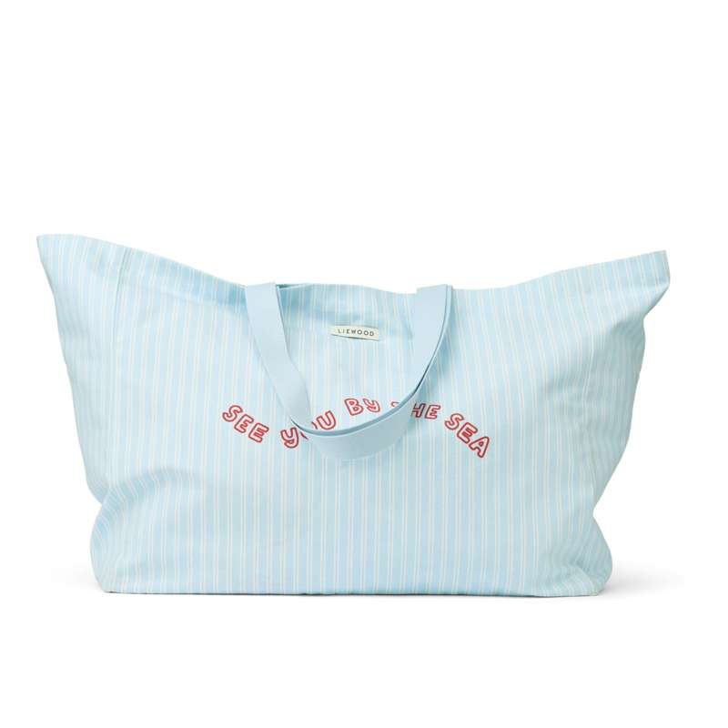 Maxi Totebag   See You By The Sea Stripe Pure Sky fra Liewood