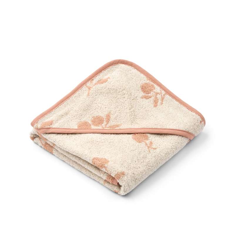 Alba Babyhåndklæde M. Hætte   Peach Sea Shell fra Liewood