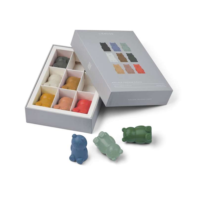 Wallace Crayons 9 Pack   Yellow Mellow Multi Mix fra Liewood
