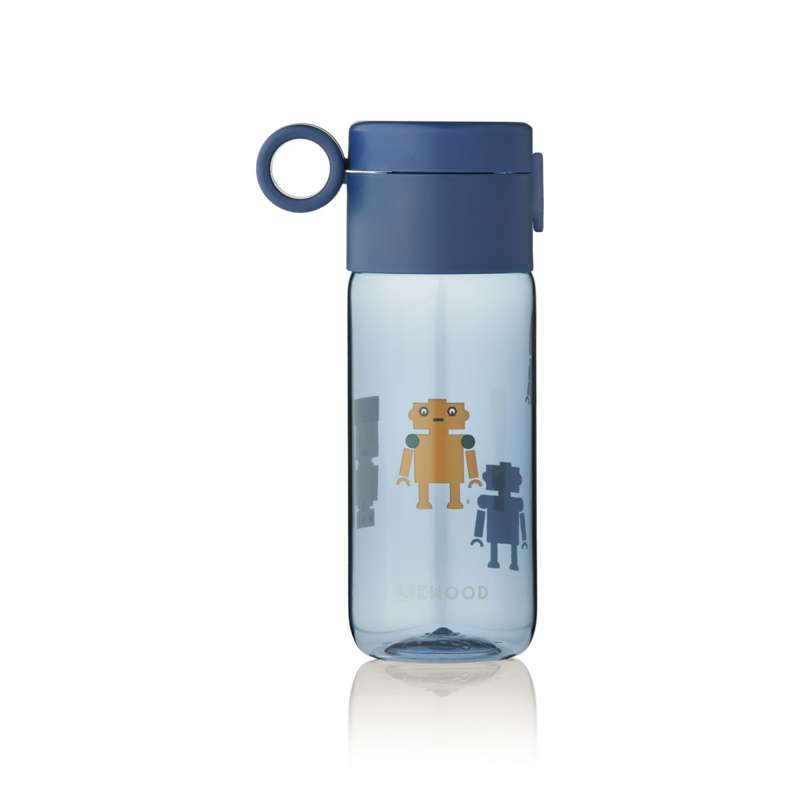 Clemence Drikkeflaske   Tritan   350ml   Robots Indigo Blue fra Liewood