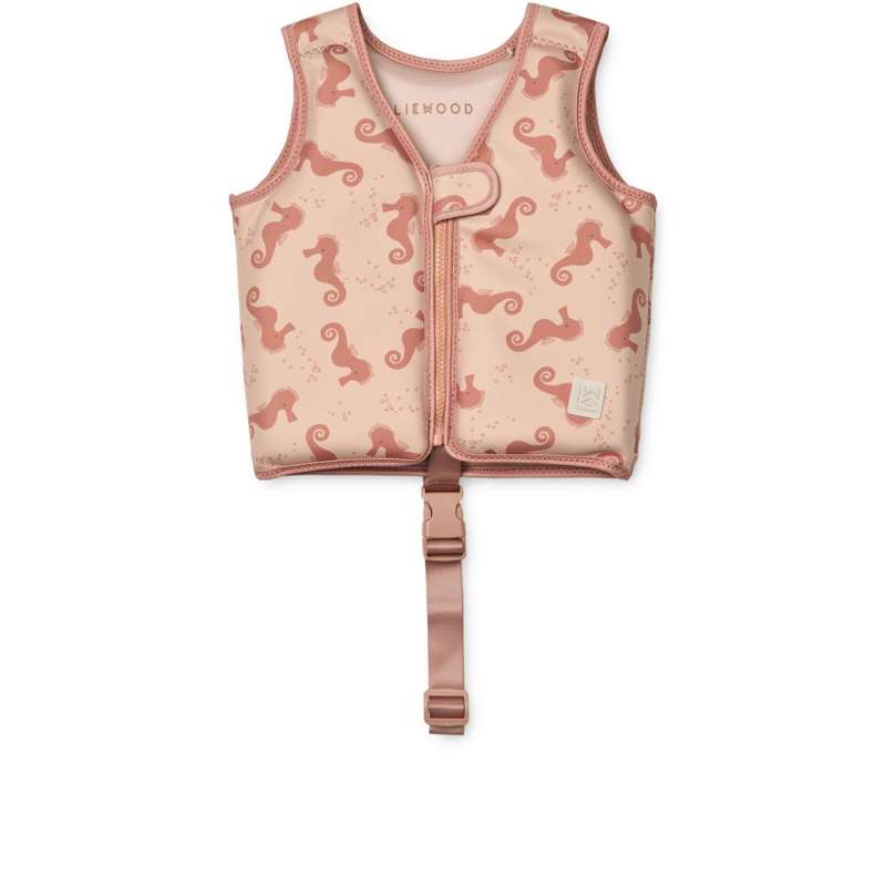 Dove Badevest   Seahorse Apple Blossom fra Liewood