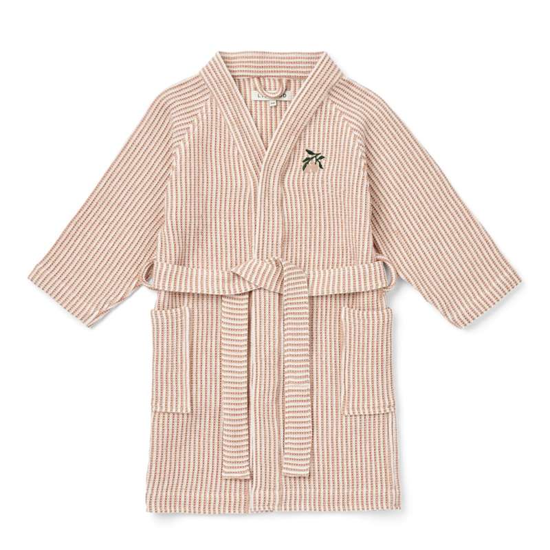 Bertha Bathrobe   Y D Stripe Tuscany Rose Creme De La Creme fra Liewood
