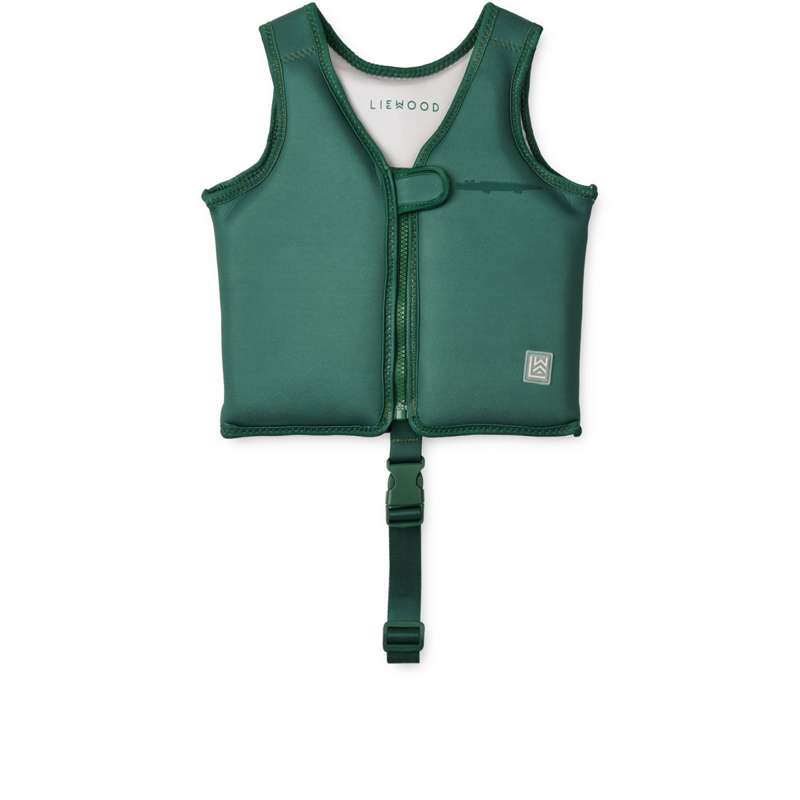 Dove Badevest   Krokodille   Garden Green fra Liewood