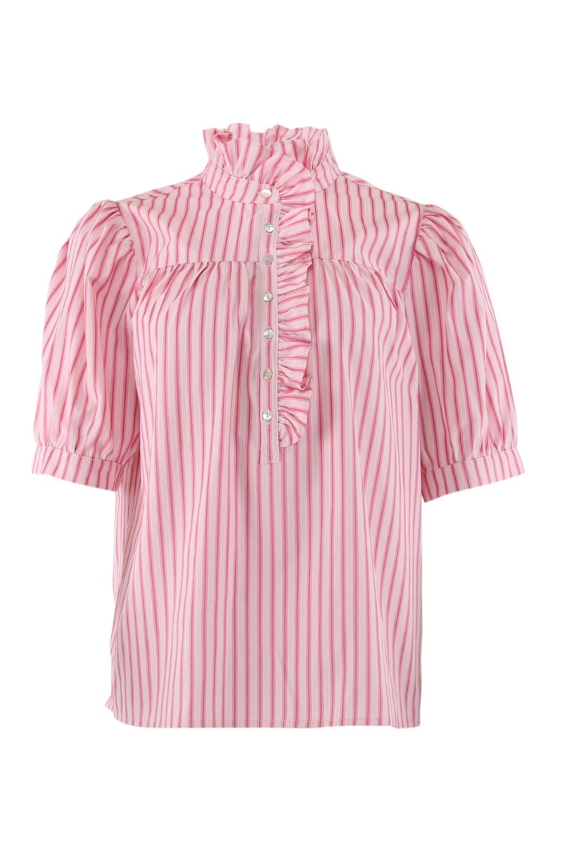Bluse   Ariana Stripe Pink   Pink Stripe fra Continue