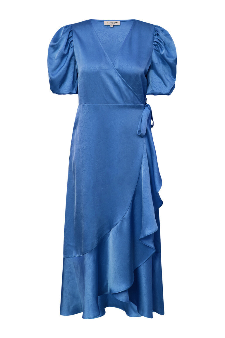 A View   Kjole   Sinda Dress   Medium Blue (levering Midt April) fra A-view