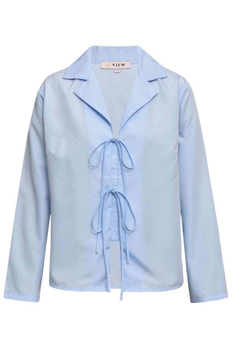 A View   Bluse   Marley Blouse   Light Blue fra A-view