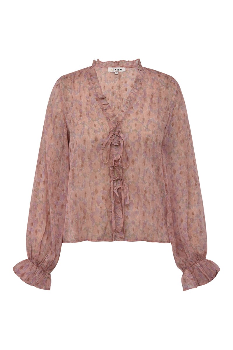 A View   Bluse   Flounce Blouse   Old Rose fra A-view
