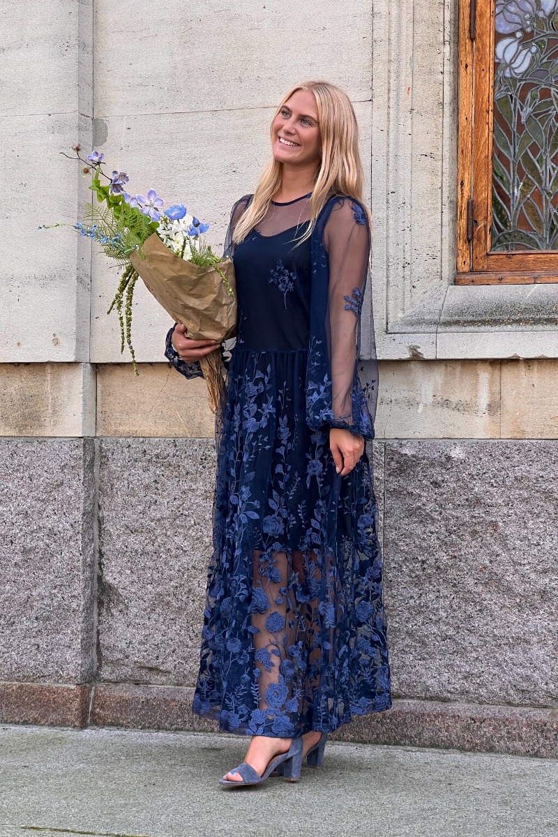 A View   Kjole   Fuschia Dress   Navy fra A-view