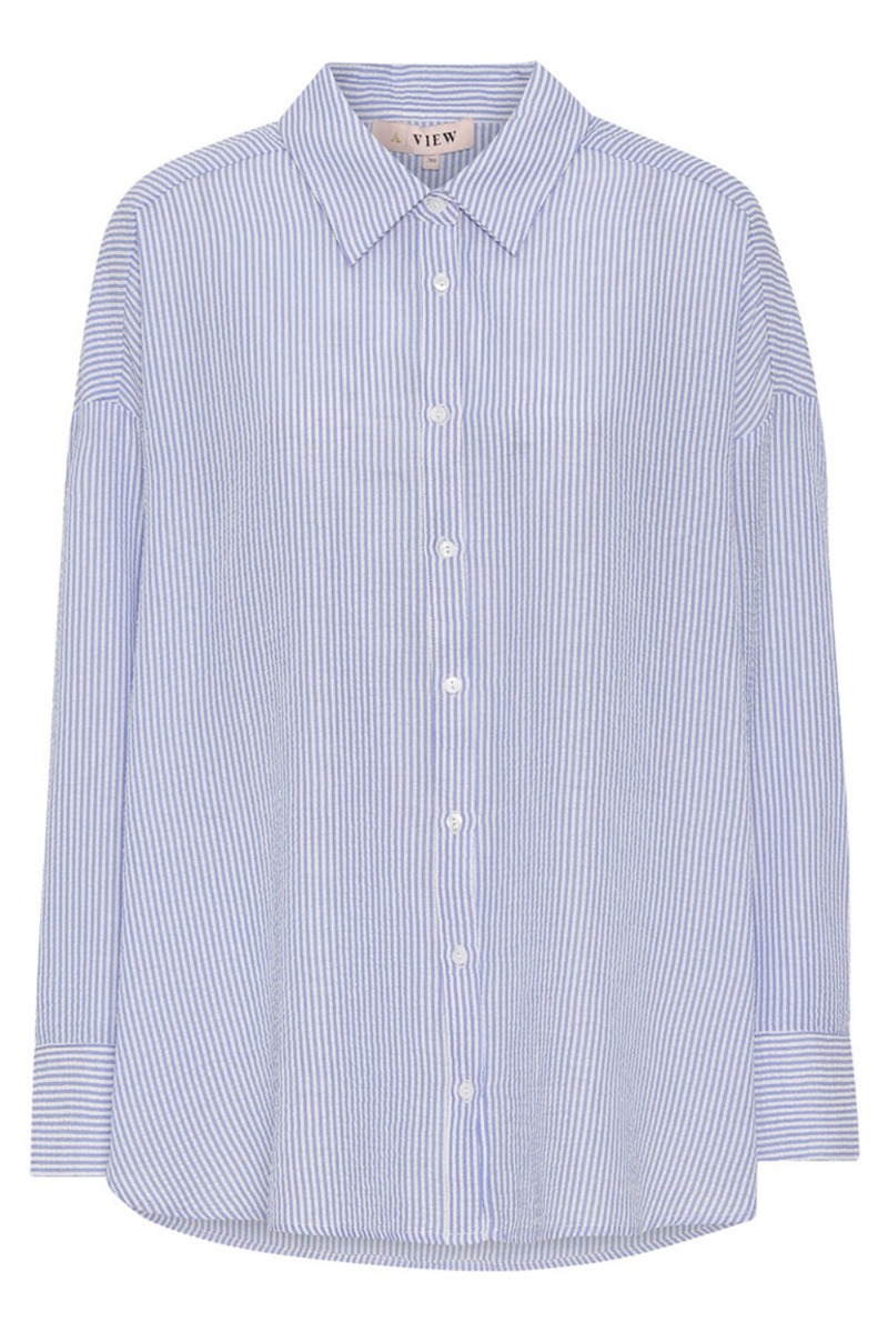 A View   Skjorte   Sonja Shirt   112   Blue White Stribe fra A-view