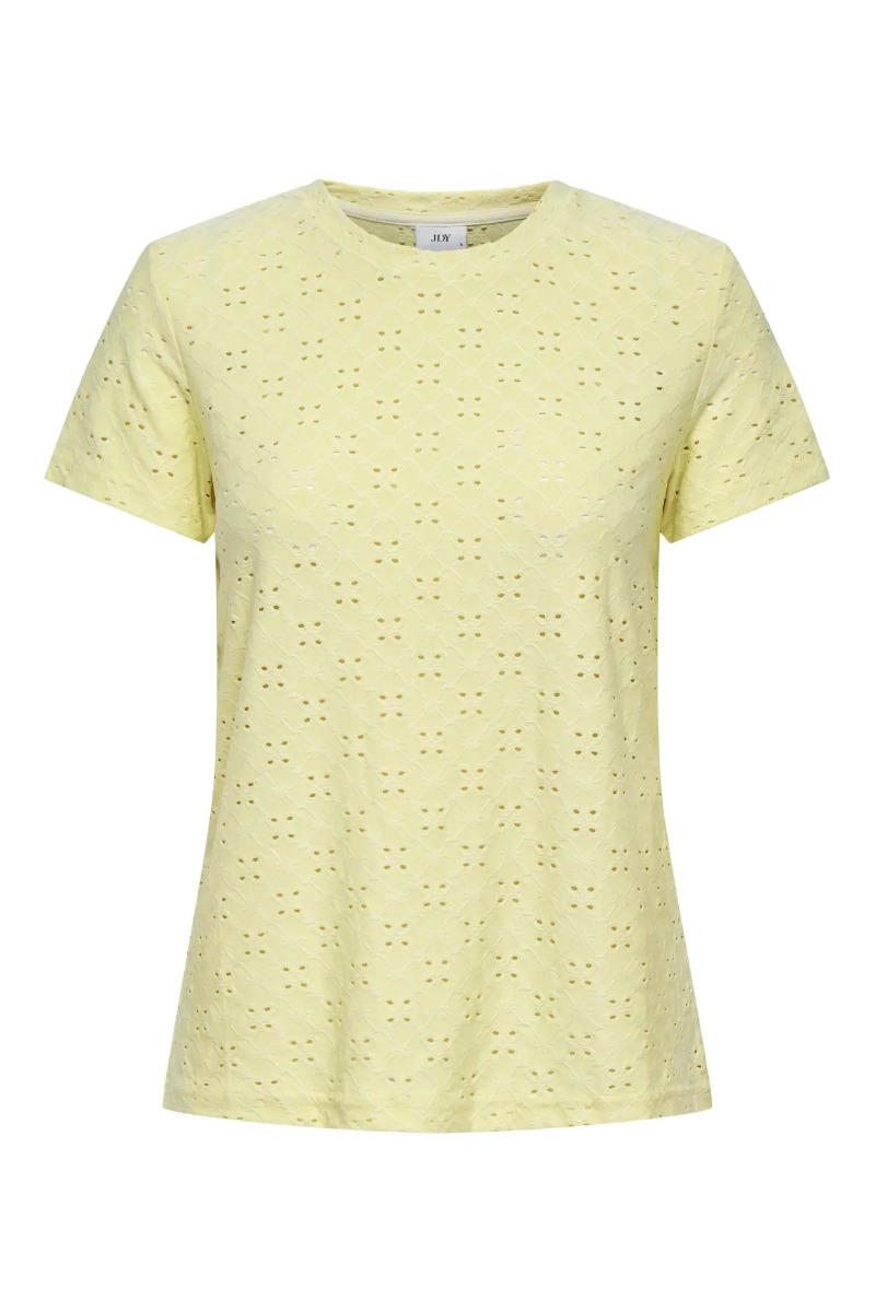 T Shirt   Cathinka S S Tag Top   French Vanilla fra Jdy