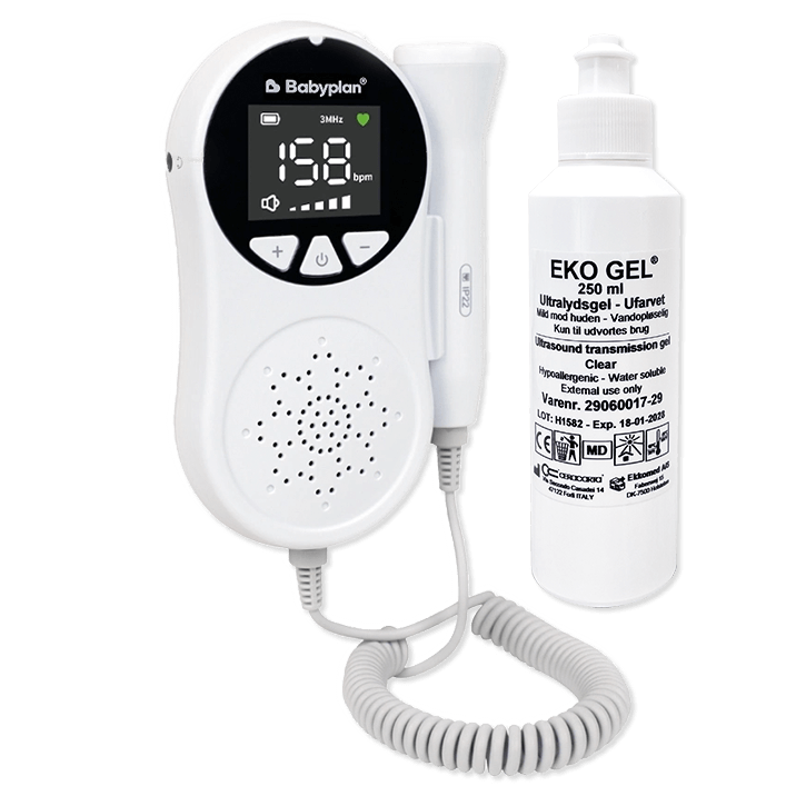 Ultralydsmonitor + Ultralydsgel fra Babyplan