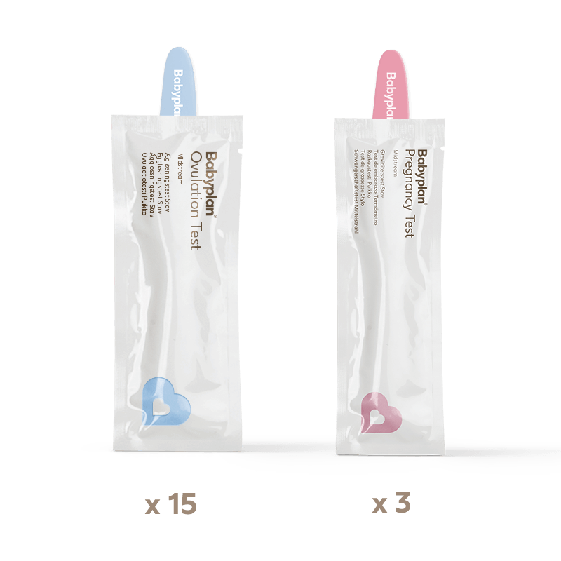 Testsæt   15 ægløsningstest + 3 Graviditetstest Stav fra Babyplan