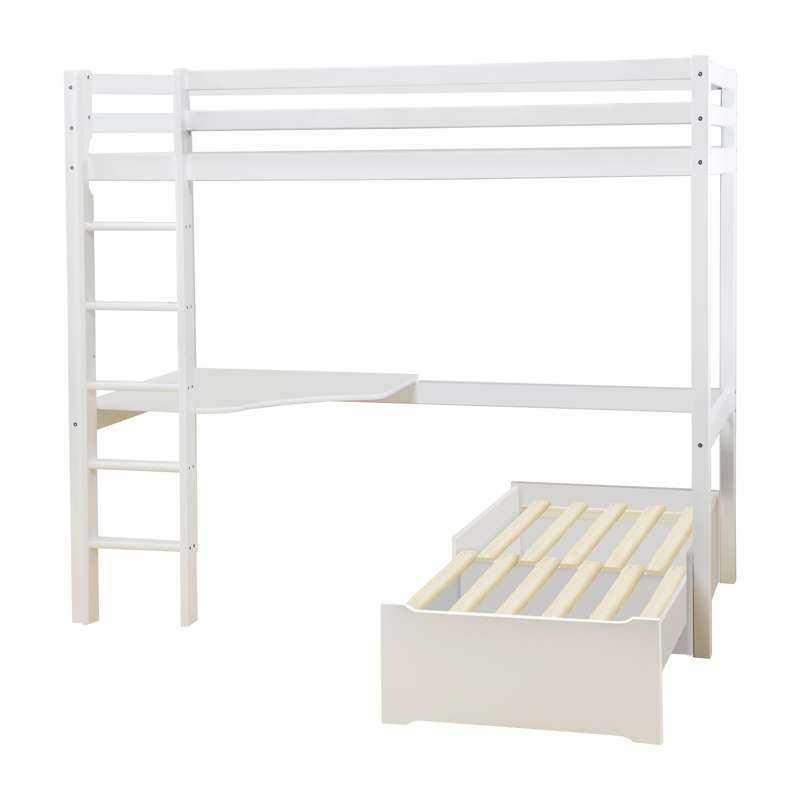 Eco Dream   Mega Seng M. Lounge Modul Og Bordplade   90x200 Cm.   Hvid fra Hoppekids