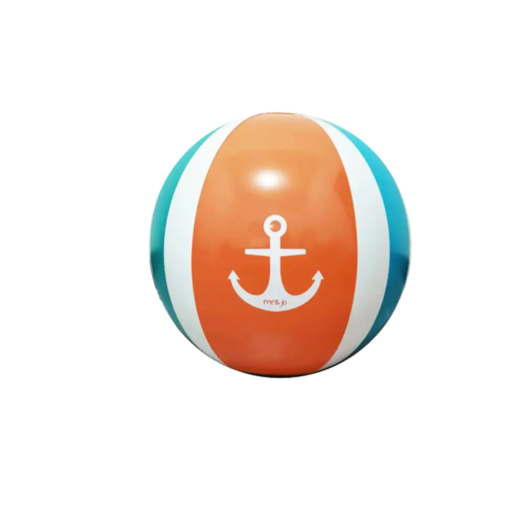 Badebold I Aqua Og Brun, 60 Cm  Beach Ball In Aqua And Brown, 60 Cm fra Me&jo