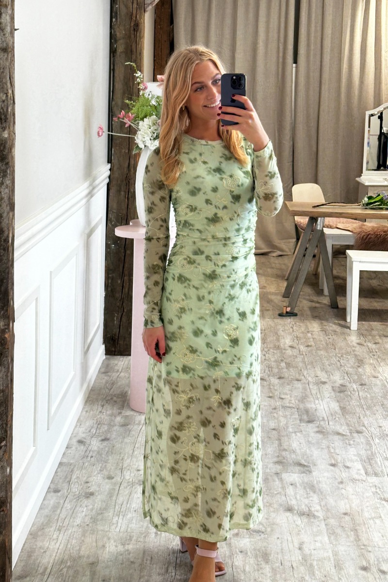 A View Kjole Naja Dress Light Green fra A-view