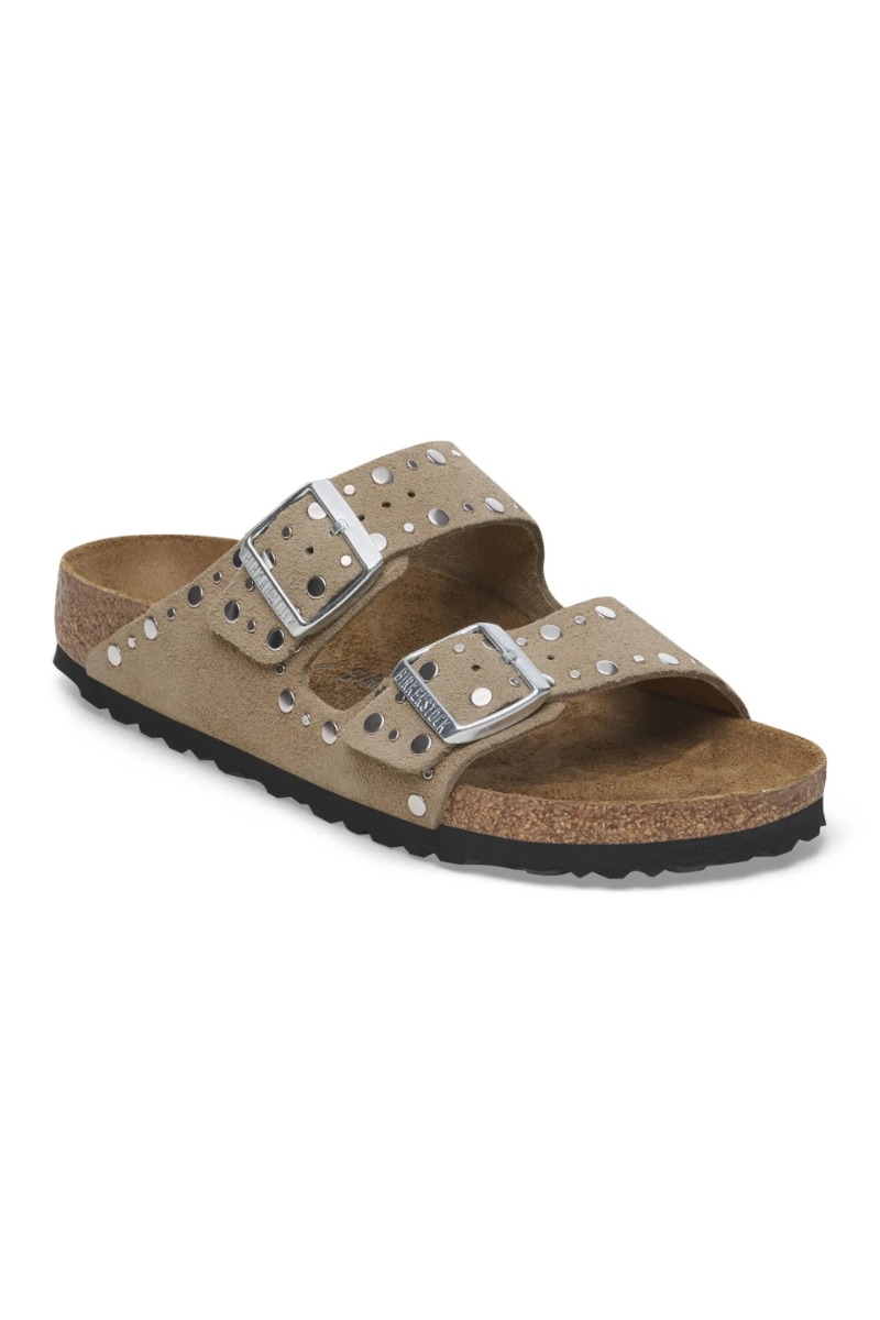 Sandal   Arizona Rivet Leve   Taupe fra Birkenstock