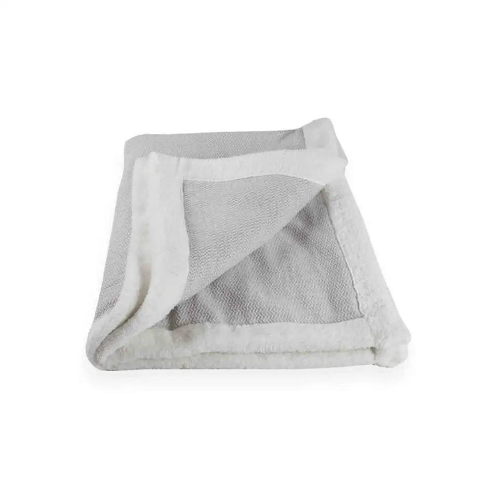 Babyplaid   Dobbeltsidet   Grå fra Cigit