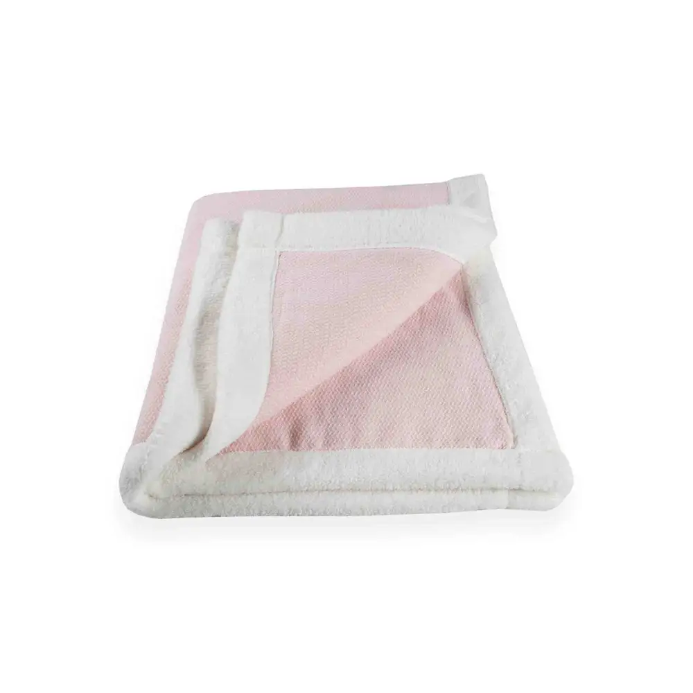 Babyplaid   Dobbeltsidet   Lyserød fra Cigit