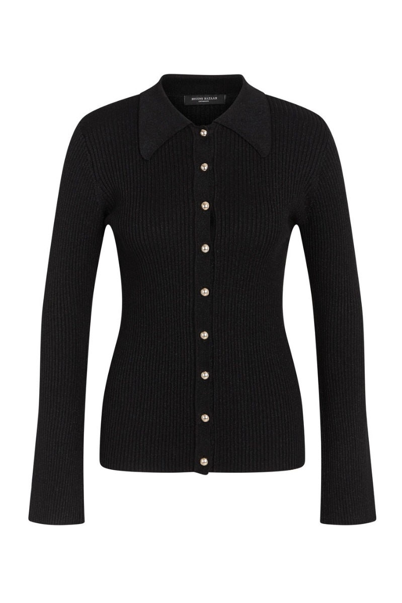 Bluse   Anemonesbb Seyra Knit   Black fra Bruuns Bazaar