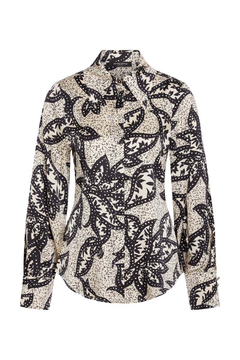 Skjorte   Women Floretbbelas Shirt   Sand Print fra Bruuns Bazaar
