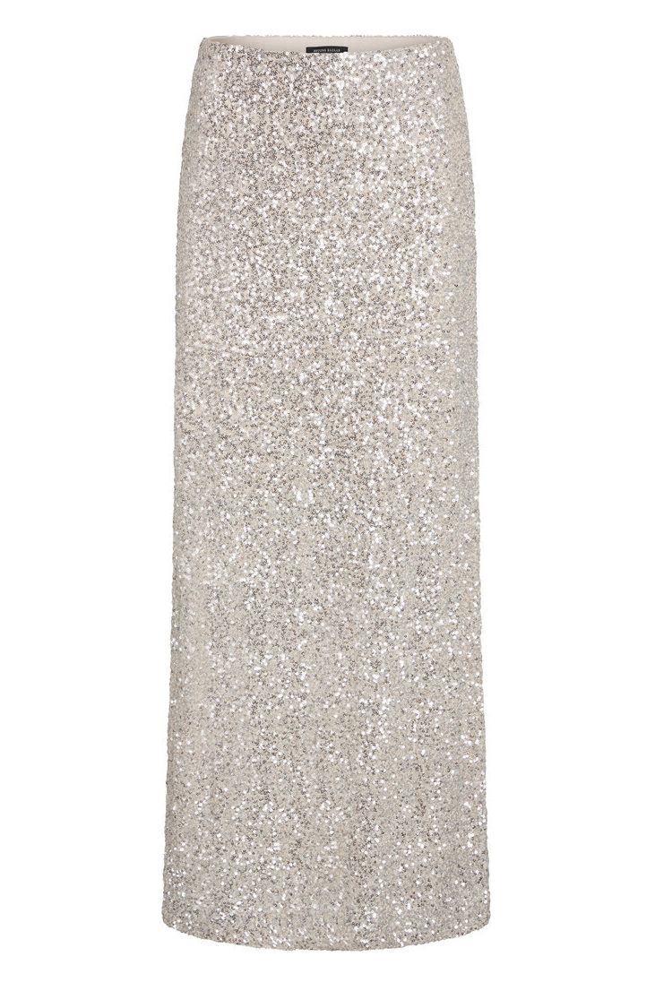 Nederdel   Women Aralubbjoanelle Skirt   Beige Silver fra Bruuns Bazaar