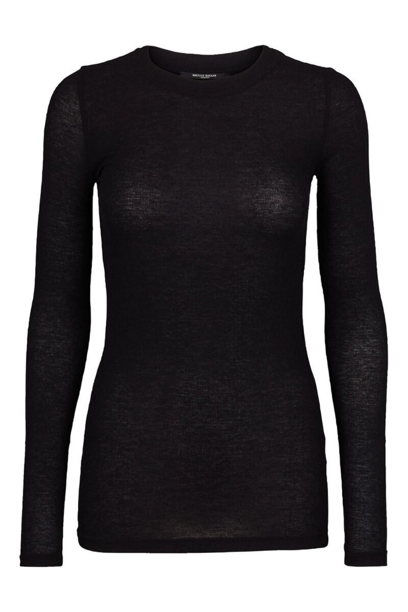 Bluse   Angelabb Ls T Shirt   Black fra Bruuns Bazaar