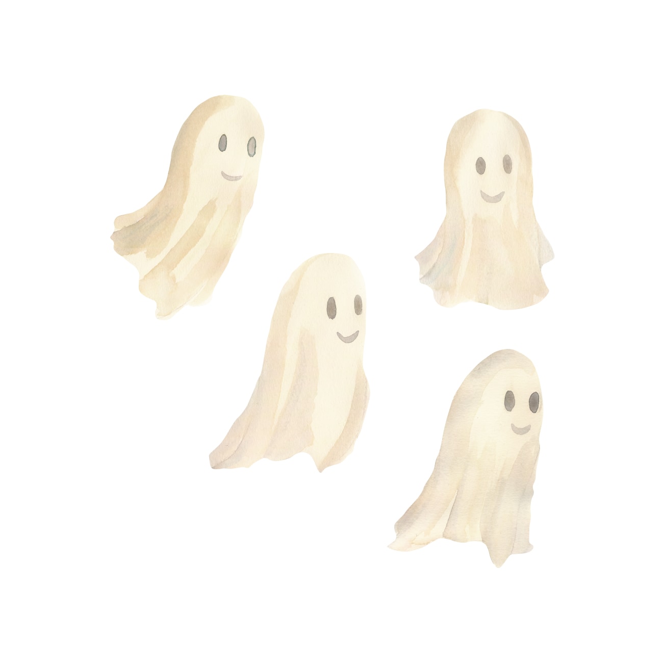 Wallsticker Friendly Ghosts   White fra That's Mine