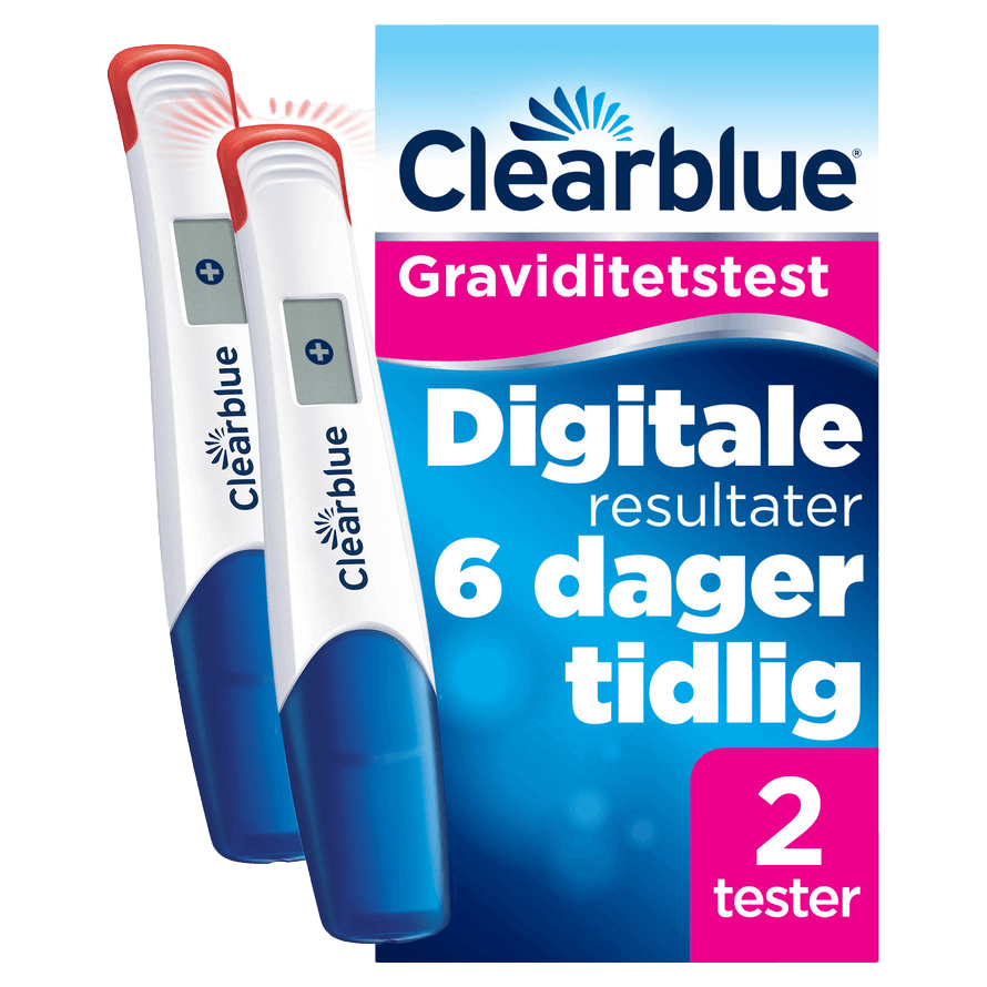 Clearblue Digital Ultratidlig Graviditetstest   2 Stk. fra Babyplan