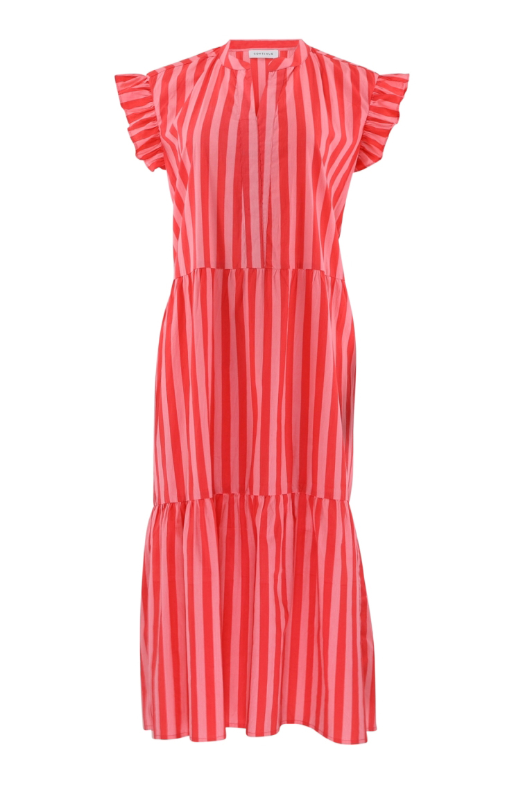 Kjole   Bea   Pink Stripe   Stribe Pink (levering Midt April) fra Continue