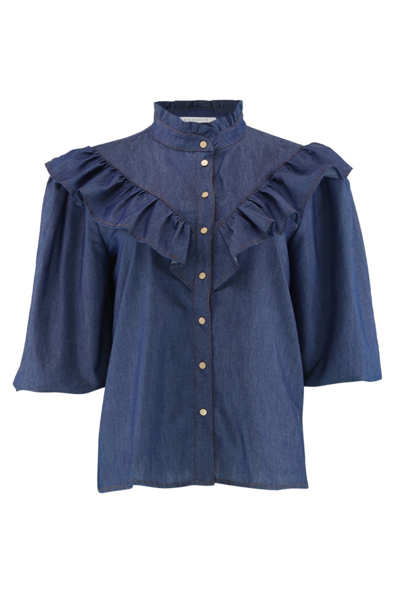Bluse   Heidi Chambre   Dark Blue Chambre fra Continue
