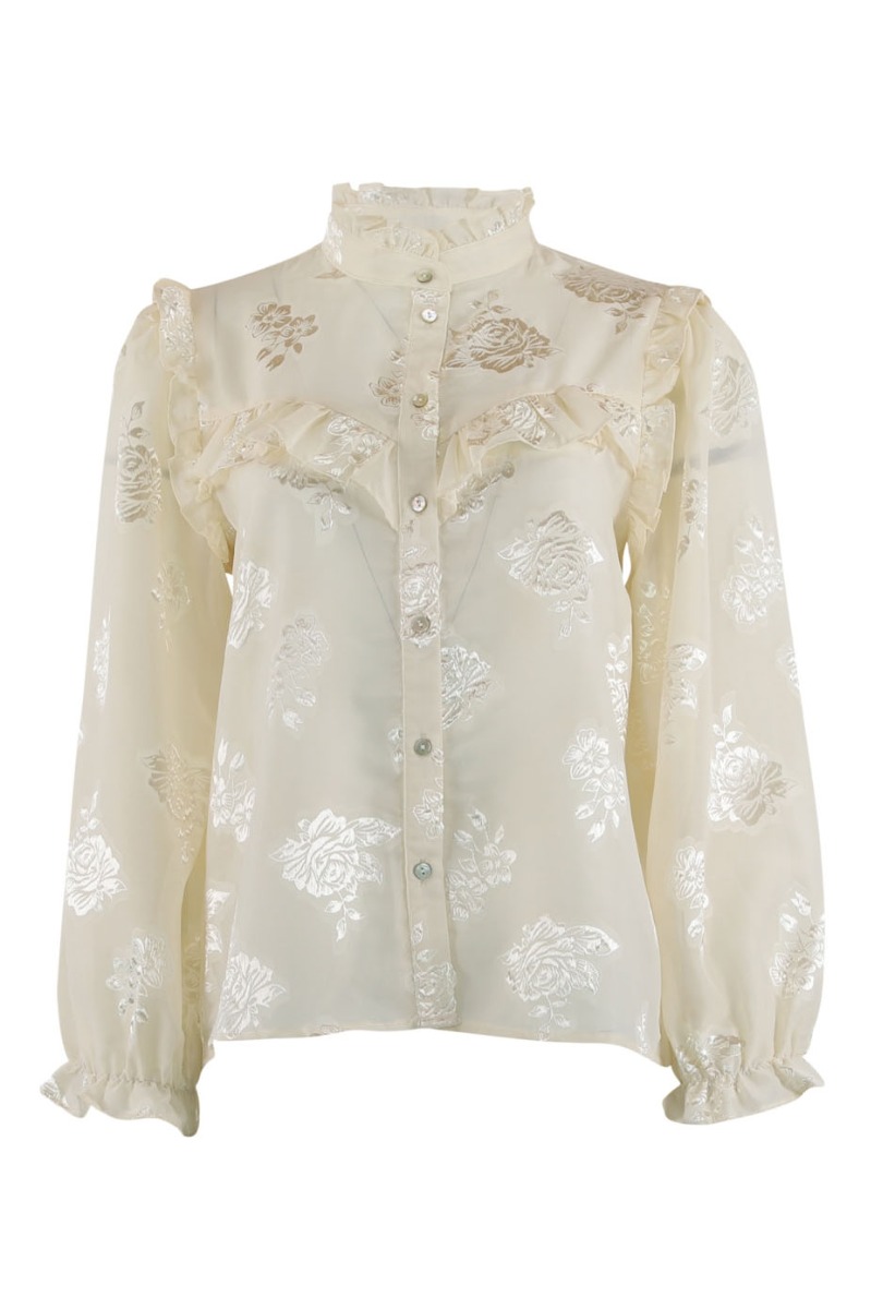 Bluse   Lina Fringles   Off White fra Continue