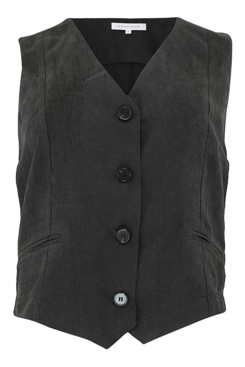 Vest   Bobby Velvet   Black fra Continue