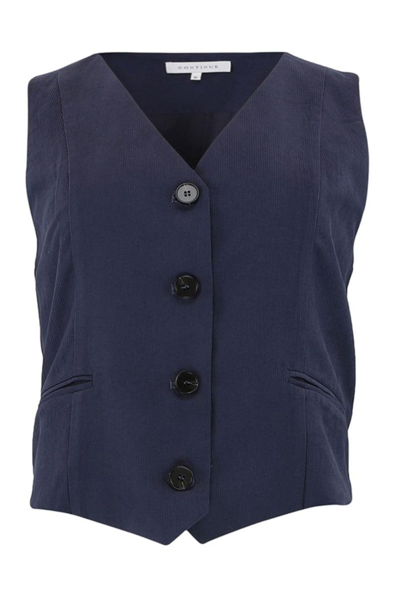 Vest Bobby Velvet Blue fra Continue