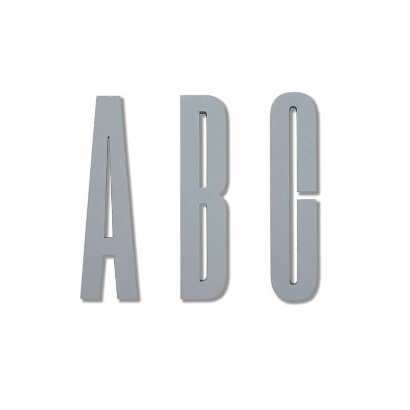 Bogstaver     Grå fra Design Letters