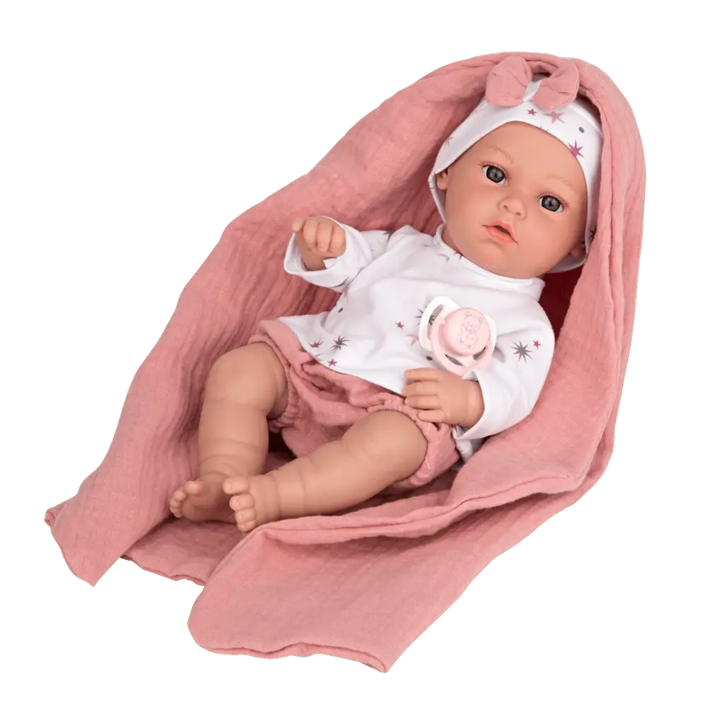 Dukke Elegance Nia 33 Cm. M. Dusty Rosa Tæppe fra Arias