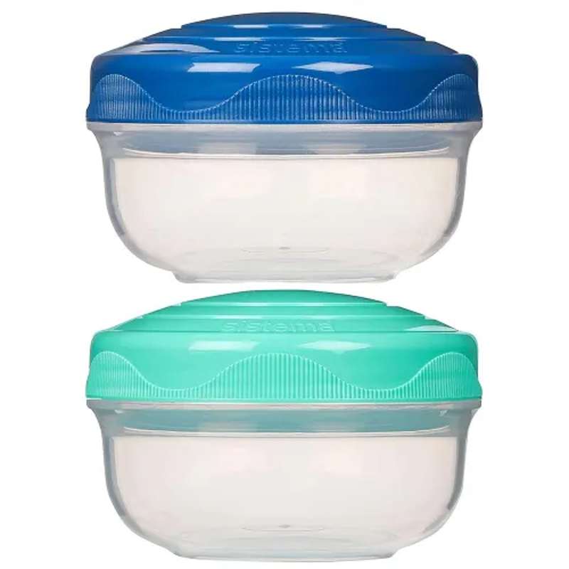 Snackboks   Portion Pod   2 Pak   210ml   Ocean Blue Minty Teal fra Sistema