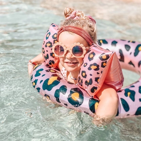 Swim Essentials Badevinger Rose Gold Leopard 2 6 år fra Swim  Essentials