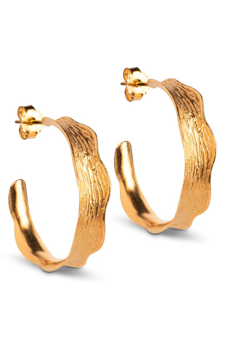 øreringe   Ane Large Hoops   Guld fra Enamel