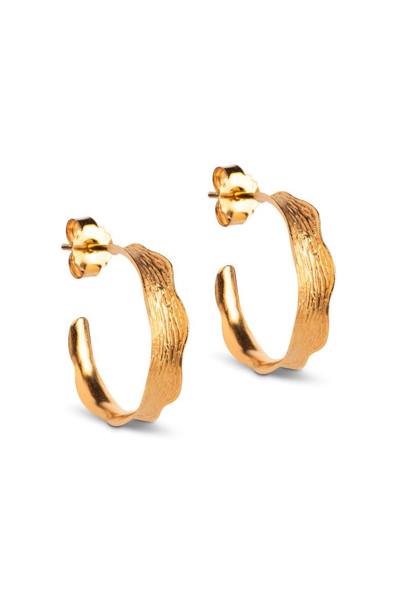 øreringe   Ane Small Hoops   Guld fra Enamel