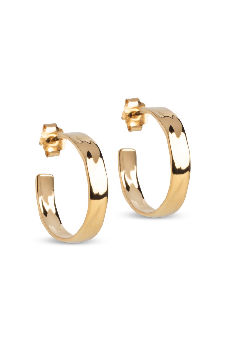 øreringe   Hoops   Sandra Narrow   Guld fra Enamel