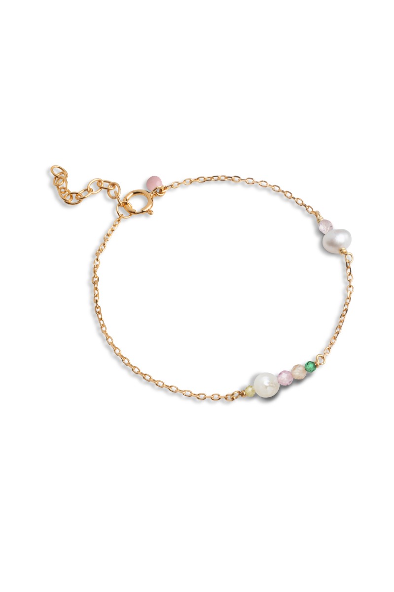 Armbånd   Copenhagen Bracelet, Sofia   Light Pink, Khaki Green, Peach And Pearl fra Enamel