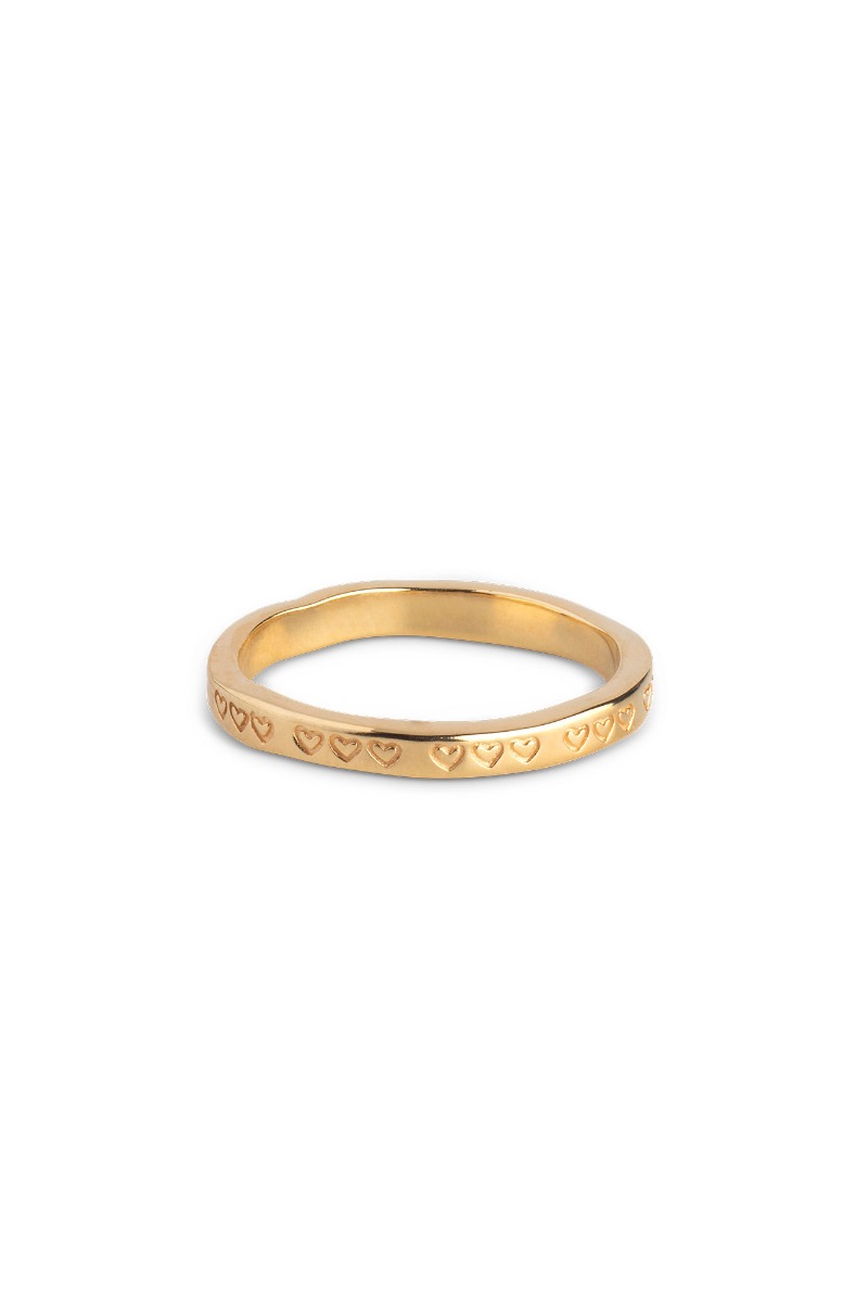 Ring   Heart   Gold fra Enamel