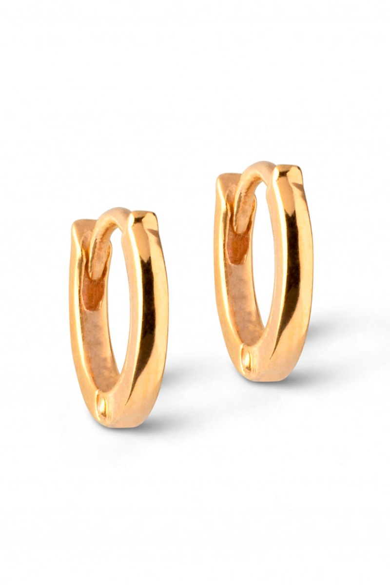 øreringe   Classic Hoops 6 Mm   Gold fra Enamel