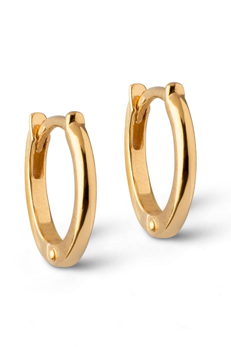 øreringe   Classic Hoops 8 Mm   Gold fra Enamel
