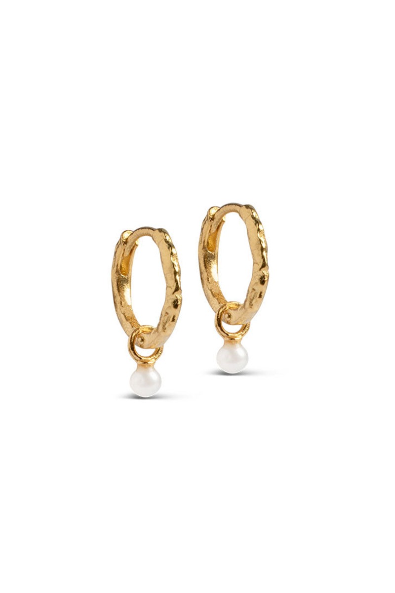 øreringe Copenhagen Hoops Belle Pearl Pearl fra Enamel