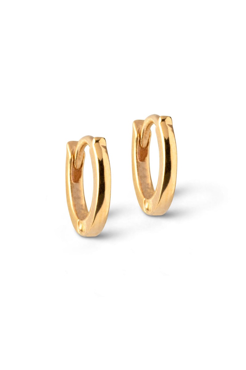 øreringe Hoops, Chunky Classic 6 Mm Gold fra Enamel